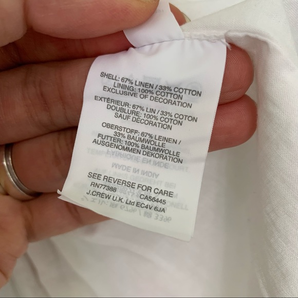 🟣J.Crew Linen Blend Embellished Peplum Tank Top - Picture 12 of 15